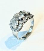 Bague Or blanc Diamant (Naturelle) - Diamant, Handtassen en Accessoires, Ringen, Nieuw