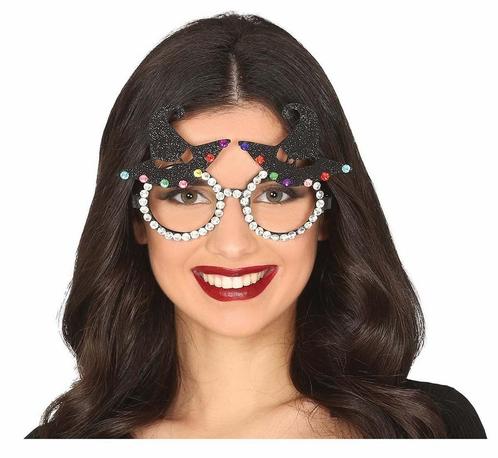 Halloween Bril Heksenhoed Glitter, Hobby en Vrije tijd, Feestartikelen, Nieuw, Verzenden