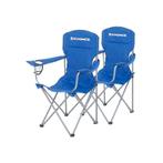 2 Campingstoelen Blauw Staal | Retour Deal | Belastbaar 1..., Caravans en Kamperen, Verzenden, Nieuw, Campingstoel
