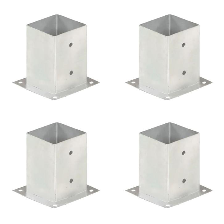 vidaXL Paalankers 4 st 101 mm gegalvaniseerd metaal, Tuin en Terras, Palen, Balken en Planken, Nieuw, Verzenden