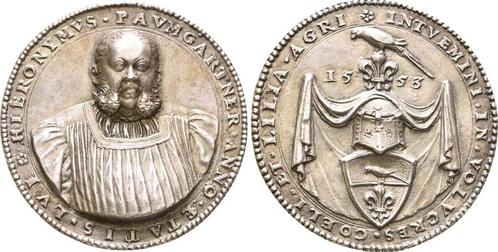 Medaille auf Hieronymus Paumgartner 1553 Nuernberg Stadt:, Postzegels en Munten, Penningen en Medailles, Verzenden