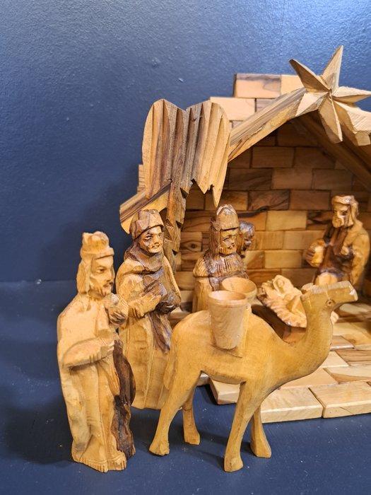 Kerstdecoratie (12) - Olive - Kerststal van olijfhout, Antiek en Kunst, Antiek | Boeken en Manuscripten