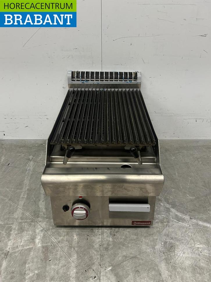 Gril en pierre Diamond Lava en acier inoxydable 40 cm Gas, Zakelijke goederen, Horeca | Overige, Verzenden