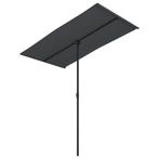Parasol 180x110 Zwart | 40% Korting | Aluminium Paal, Verstelbaar, Verzenden, Nieuw, 1 tot 2 meter