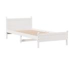 Grenen Bedframe 90x200 Wit | -40% | Tweede Kansje, Huis en Inrichting, Slaapkamer | Bedden, 90 cm, Eenpersoons, Verzenden, Wit