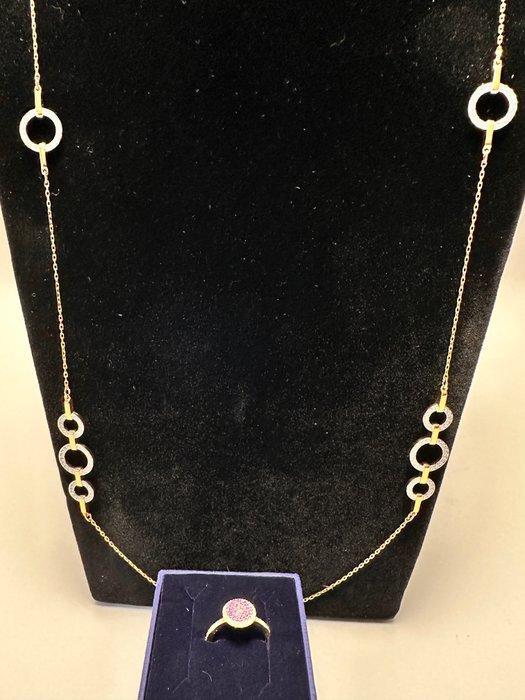 Swarovski - Metaal - Halsketting, Antiek en Kunst, Curiosa en Brocante