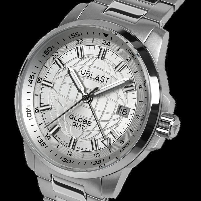 Ublast - Globe GMT - Swiss Made - REF.UBGLO40SV - Ltd, Handtassen en Accessoires, Horloges | Heren