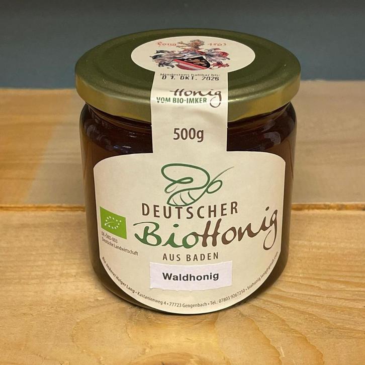 BIO-Honing Rauw - Boshoning (Waldhonig) Zwarte Woud (500, Sport en Fitness, Gezondheidsproducten en Wellness, Ophalen of Verzenden