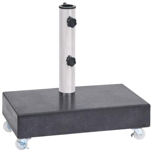 vidaXL Parasolvoet 45x25x8 cm graniet zwart, Tuin en Terras, Parasols, Nieuw, Verzenden