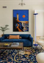 Flavia Delgado - El faro al atardecer XL (NO RESERVE), Antiek en Kunst, Kunst | Schilderijen | Modern