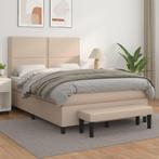 vidaXL Boxspring met matras kunstleer cappuccinokleurig, Huis en Inrichting, Slaapkamer | Bedden, Verzenden, Nieuw