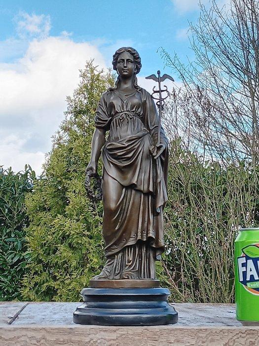 Beeld, athena godin van de wijsheid - 34 cm - brons marmer, Antiquités & Art, Art | Objets design