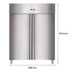 RVS koelkast GN2/1 1400 liter -2° tot +8° C, Verzenden, Nieuw in verpakking, Koelen en Vriezen
