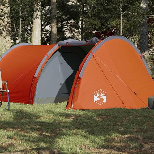 vidaXL Tunneltent 4-persoons waterdicht oranje, Caravans en Kamperen, Tenten, Nieuw, Verzenden