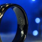 Tungstenen ring. Goud- en meteoriet-inlegwerk. De energie, Antiek en Kunst