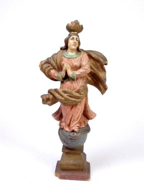 Sculpture, Virgin Mary - 32 cm - Tilleul, Antiquités & Art, Art | Art non-occidental