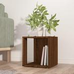 vidaXL Bijzettafel 33x33x34,5 cm bewerkt hout bruin, Huis en Inrichting, Verzenden, Nieuw