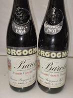 1964 & 1967 Giacomo Borgogno - Barolo Riserva - 2 Flessen, Verzamelen, Wijnen, Nieuw