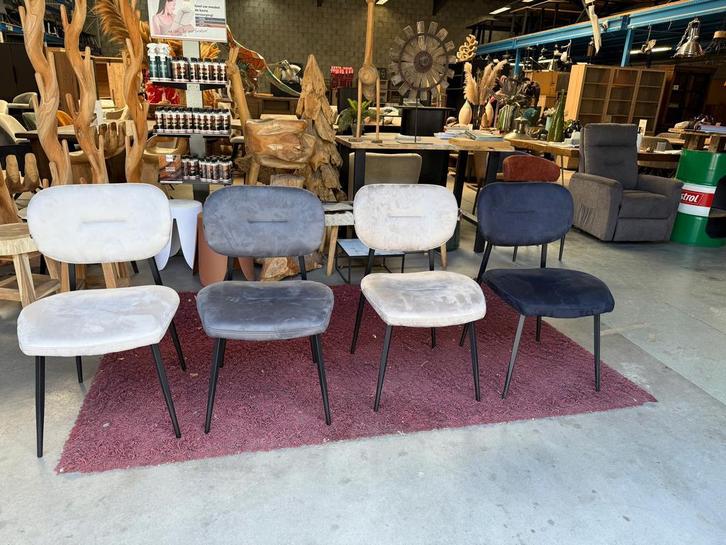 Jonathan eetkamerstoel, vier kleuren (nieuw, outlet), Huis en Inrichting, Stoelen, Nieuw, Metaal, Stof