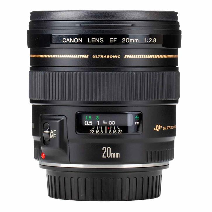 Canon EF 20mm F/2.8 USM met garantie, Audio, Tv en Foto, Foto | Lenzen en Objectieven, Verzenden
