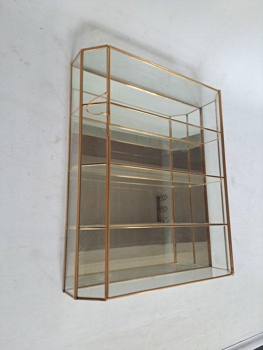 Vitrinekast - Glas, Verguld messing - Showkastje /, Antiek en Kunst, Curiosa en Brocante