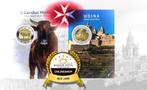 2 x 2 Euro 2025 Malta Mdina en maltesischer Ochse im Orig..., Verzenden, België