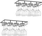 2dekans | Wijnglazenhouder - 2 Stuks - Zwart - 12 Glazen -, Ophalen of Verzenden