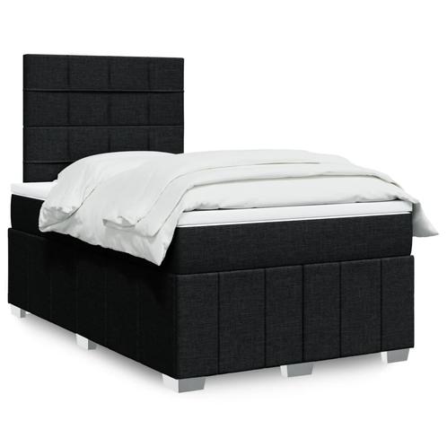 vidaXL Boxspring met matras stof zwart 120x200 cm, Huis en Inrichting, Slaapkamer | Bedden, Nieuw, Verzenden