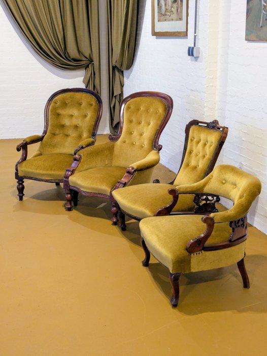 Zitgroep (4) - Palissander, Antiek en Kunst, Antiek | Overige Antiek