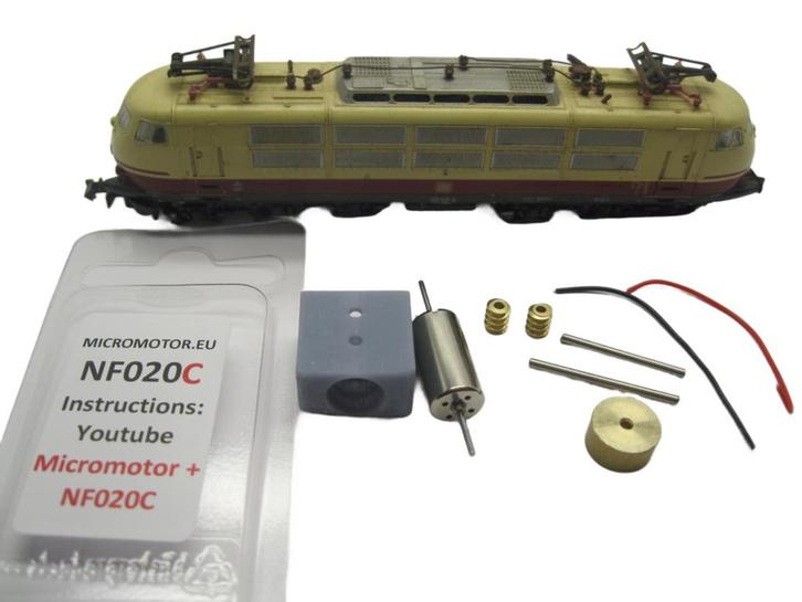 micromotor NF020C N ombouwset voor Fleischmann DB BR 103, Hobby & Loisirs créatifs, Trains miniatures | Échelle N, Envoi