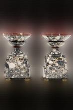 Decoratief ornament (2) - marmeren cassolettes, Antiek en Kunst