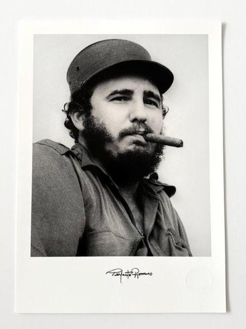 Perfecto Romero (1939–) - (Photo XL) Comandante Fidel Castro, Antiek en Kunst, Kunst | Schilderijen | Modern