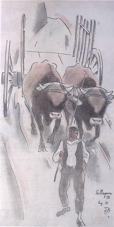 Spotprent over de Franse boer in actie (lijst optie), Antiek en Kunst, Kunst | Litho's en Zeefdrukken, Verzenden