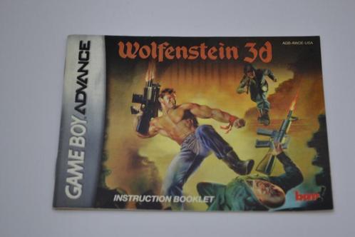 Wolfenstein 3d (GBA USA MANUAL), Consoles de jeu & Jeux vidéo, Consoles de jeu | Nintendo Consoles | Accessoires