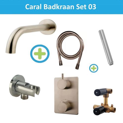 Wiesbaden Badkraan Inbouw Set Caral 01 RVS Look, Doe-het-zelf en Bouw, Sanitair, Kraan, Nieuw, Ophalen of Verzenden