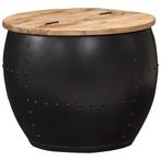 vidaXL Salontafel rond 53x43 cm massief mangohout, Verzenden, Nieuw