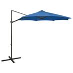 vidaXL Zweefparasol met paal en LED-verlichting 300 cm, Tuin en Terras, Verzenden, Nieuw
