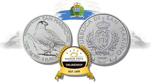 5 Euro 2025 zilver Wanderfalke stempelglanz 1 Feinunze Sa..., Postzegels en Munten, Munten en Bankbiljetten | Toebehoren, Verzenden