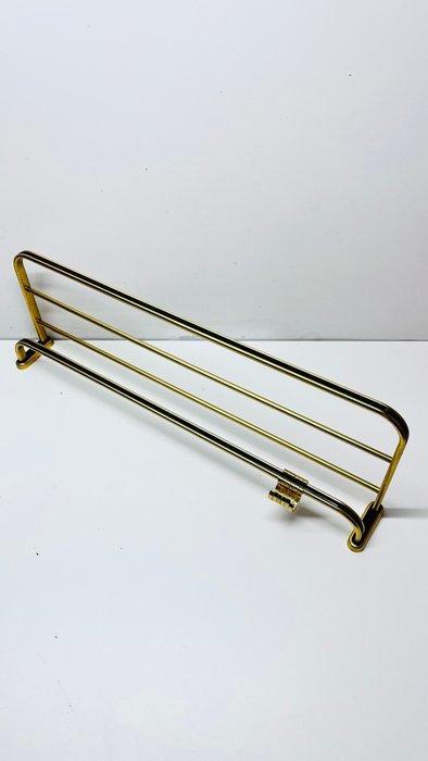 Kapstok - Wandgemonteerde bagagerek - gepatineerd aluminium, Antiek en Kunst, Curiosa en Brocante