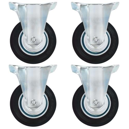 vidaXL Vaste wielen 4 st 100 mm, Doe-het-zelf en Bouw, Overige Doe-Het-Zelf en Bouw, Nieuw, Verzenden