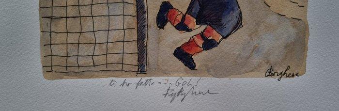 Franz Borghese (1941-2005) - Ti ho fatto gol!, Antiek en Kunst, Kunst | Schilderijen | Modern