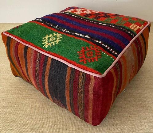 Kelim Poef - Kelim - 48 cm - 48 cm, Antiek en Kunst, Kunst | Designobjecten