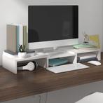 vidaXL Monitorstandaard 60x24x10,5 cm massief grenenhout wit, Verzenden, Nieuw