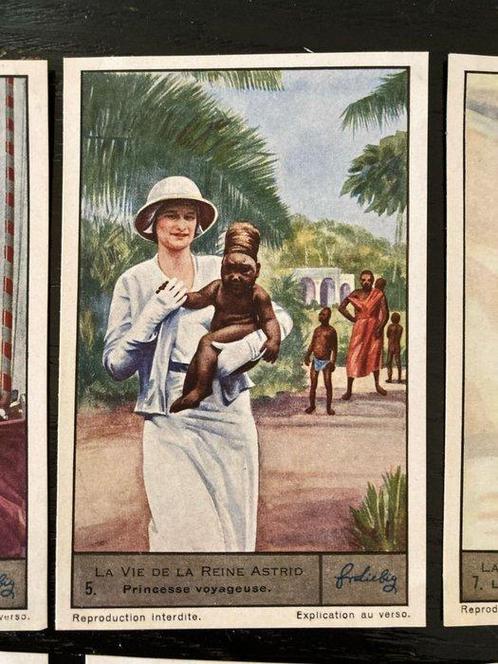 Liebig - 42 Card - La vie de la reine Astrid 1-12 - La Vie, Verzamelen, Overige Verzamelen