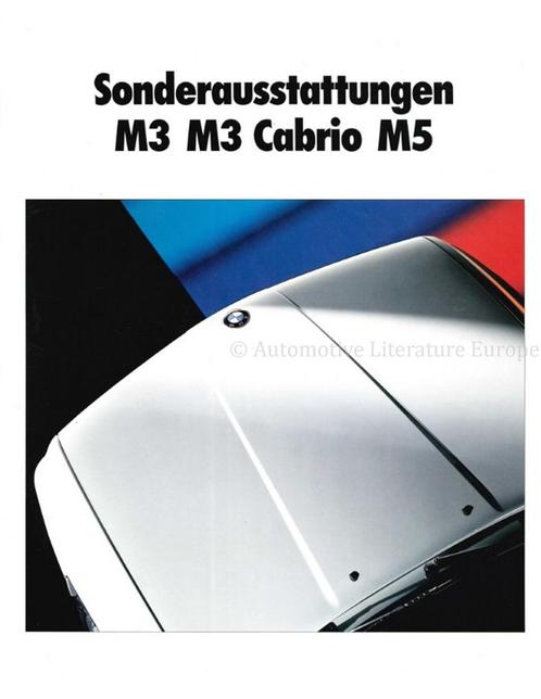 1989 BMW M3 CABRIOLET M5 SPECIALE BENODIGHEDEN BROCHURE, Boeken, Auto's | Folders en Tijdschriften