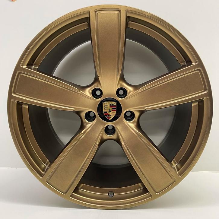 Porsche Cayenne (E3) 22 inch SportClassic Goud met banden, Auto-onderdelen, Banden en Velgen, Overige maten, 315 mm, Personenwagen