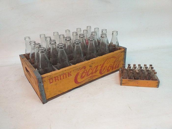 Krat - Hout - 2x Coca cola kratje 1950, Antiek en Kunst, Antiek | Wandborden en Tegels