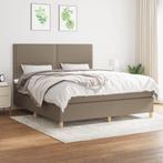 vidaXL Boxspring met matras stof taupe 180x200 cm, Verzenden, Nieuw