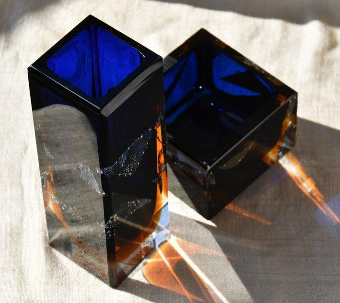 Exbor Studios - Pavel Hlava - Vaas (2) - Night Sky -, Antiek en Kunst, Antiek | Glaswerk en Kristal