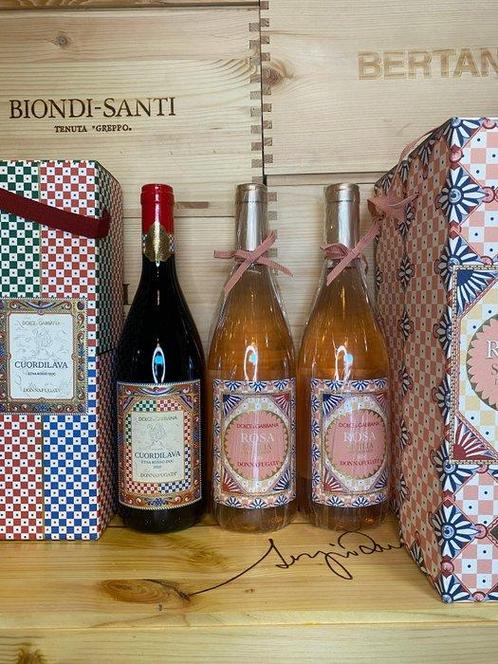 2020 Cuordilava Etna Rosso & 2024 x2 Rosa, Donnafugata Dolce, Verzamelen, Wijnen